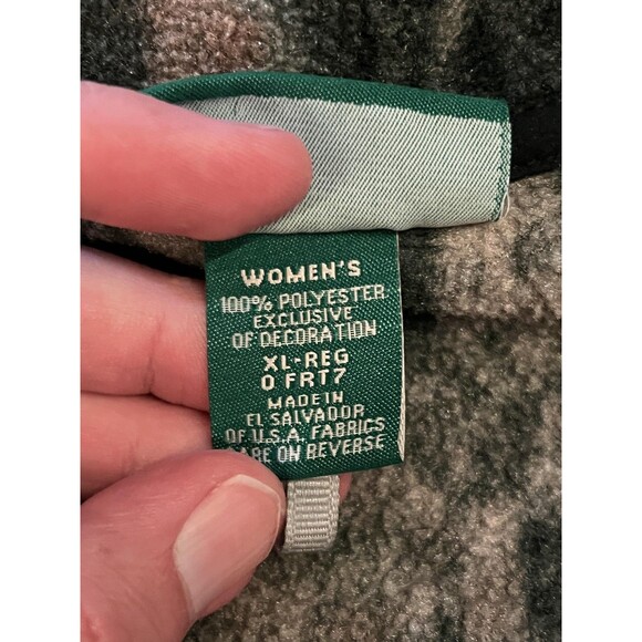 L.L.Bean Jacket Womens Extra Large Camo Polartec Fleece Full Zip Maine Hunting - Picture 7 of 8